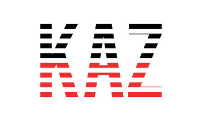 KAZ three initial letter iconic line negative space minimal logo design vector template. monogram, abstract, wordmark, business, typography, minimalist, brand, company, flat, modern, unique, simple