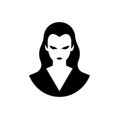 Woman vampire Dracula girl icon