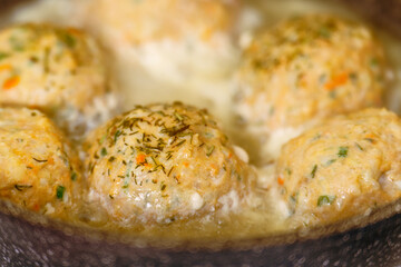 Round fish meatballs with spices