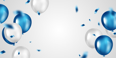 elegant blue balloon background For decorating festive events Vector illustration