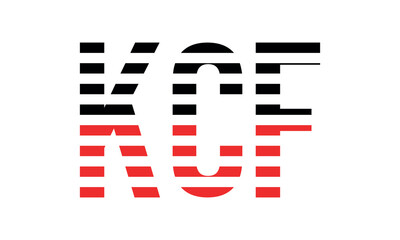 KCF three initial letter iconic line negative space minimal logo design vector template. monogram, abstract, wordmark, business, typography, minimalist, brand, company, flat, modern, unique, simple