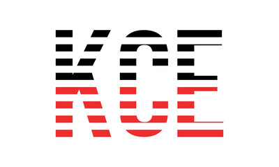 KCE three initial letter iconic line negative space minimal logo design vector template. monogram, abstract, wordmark, business, typography, minimalist, brand, company, flat, modern, unique, simple