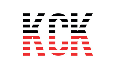 KCK three initial letter iconic line negative space minimal logo design vector template. monogram, abstract, wordmark, business, typography, minimalist, brand, company, flat, modern, unique, simple