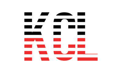 KCL three initial letter iconic line negative space minimal logo design vector template. monogram, abstract, wordmark, business, typography, minimalist, brand, company, flat, modern, unique, simple