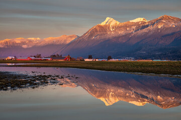 Mount Cheam reflection in Chilliwack, BC