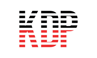 KDP three initial letter iconic line negative space minimal logo design vector template. monogram, abstract, wordmark, business, typography, minimalist, brand, company, flat, modern, unique, simple