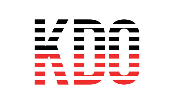 KDO three initial letter iconic line negative space minimal logo design vector template. monogram, abstract, wordmark, business, typography, minimalist, brand, company, flat, modern, unique, simple