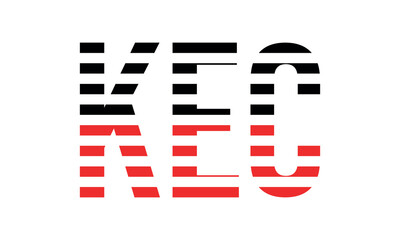 KEC three initial letter iconic line negative space minimal logo design vector template. monogram, abstract, wordmark, business, typography, minimalist, brand, company, flat, modern, unique, simple