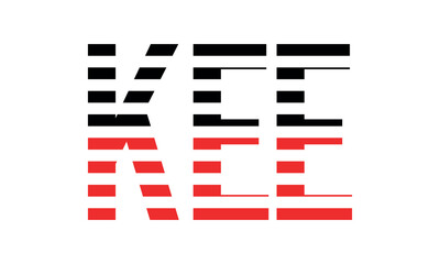 KEE three initial letter iconic line negative space minimal logo design vector template. monogram, abstract, wordmark, business, typography, minimalist, brand, company, flat, modern, unique, simple