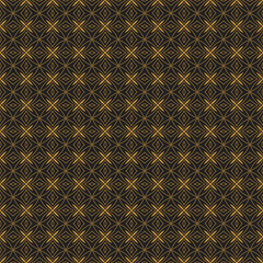 Seamless pattern Ar Deco style. Black and gold colour 