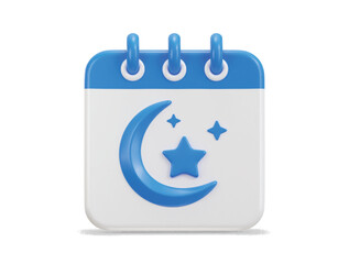 Ramadan calendar icon 3d rendering vector illustration