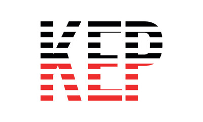 KEP three initial letter iconic line negative space minimal logo design vector template. monogram, abstract, wordmark, business, typography, minimalist, brand, company, flat, modern, unique, simple