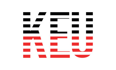 KEU three initial letter iconic line negative space minimal logo design vector template. monogram, abstract, wordmark, business, typography, minimalist, brand, company, flat, modern, unique, simple