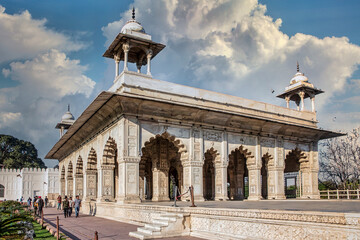Fototapeta na wymiar The Khas Mahal at the Red Fort New Delhi, India