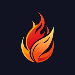 Premium style abstract fire logo symbol. fire icon