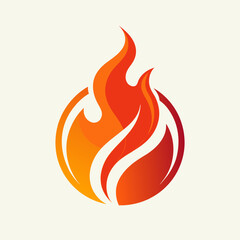 Premium style abstract fire logo symbol. fire icon