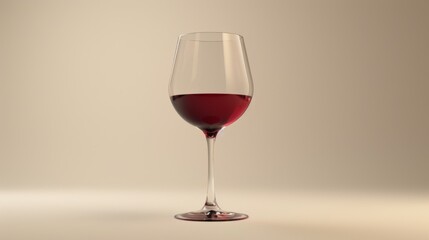 Glass of red wine on a grey background.