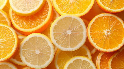 Fototapeta premium Background of cut citrus fruits