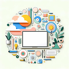 Generative AI, "Contemporary Minimalist Presentation Background"