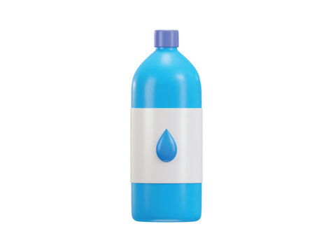 water bottle icon 3d rendering vector illustration