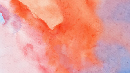 Abstract blue red watercolor paint background. Vector illustration