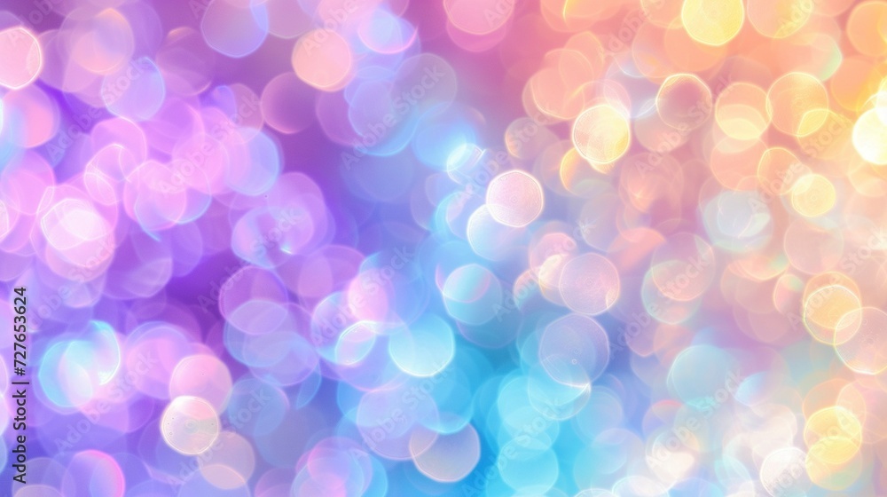 Poster abstract blur bokeh banner background rainbow colors generated by ai