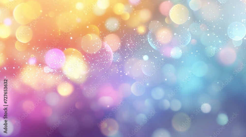 Poster abstract blur bokeh banner background rainbow colors generated by ai