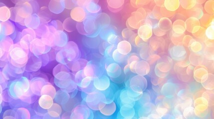 Fototapeta premium Abstract blur bokeh banner background Rainbow colors generated by ai