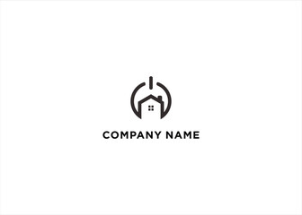 Stock Vector Power Off Logo Home Logo
