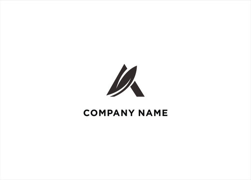 Initial Letter Leaf Logo Stock Vector