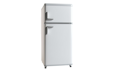 Cool Culinary Hub Fridge on White or PNG Transparent Background.