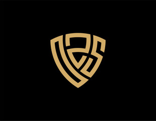 OZS creative letter shield logo design vector icon illustration	