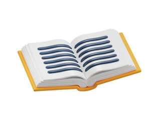 open book icon 3d rendering vector illustration