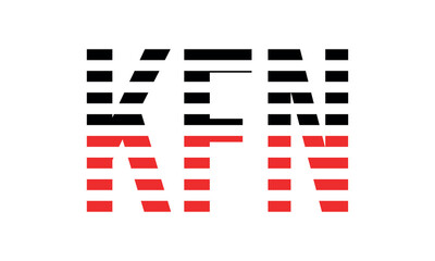 KFN three initial letter iconic line negative space minimal logo design vector template. monogram, abstract, wordmark, business, typography, minimalist, brand, company, flat, modern, unique, simple