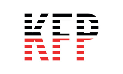 KFP three initial letter iconic line negative space minimal logo design vector template. monogram, abstract, wordmark, business, typography, minimalist, brand, company, flat, modern, unique, simple