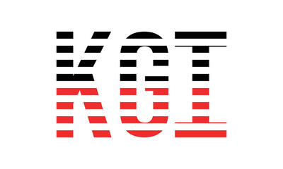 KGI three initial letter iconic line negative space minimal logo design vector template. monogram, abstract, wordmark, business, typography, minimalist, brand, company, flat, modern, unique, simple