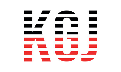 KGJ three initial letter iconic line negative space minimal logo design vector template. monogram, abstract, wordmark, business, typography, minimalist, brand, company, flat, modern, unique, simple