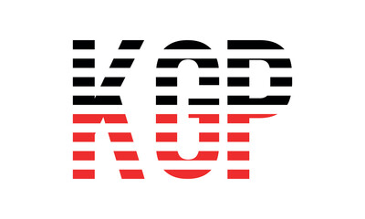 KGP three initial letter iconic line negative space minimal logo design vector template. monogram, abstract, wordmark, business, typography, minimalist, brand, company, flat, modern, unique, simple