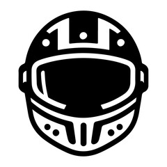 Fototapeta premium motorcycle helmet icon, black color vector silhouette, white background