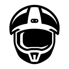 motorcycle helmet icon, black color vector silhouette, white background