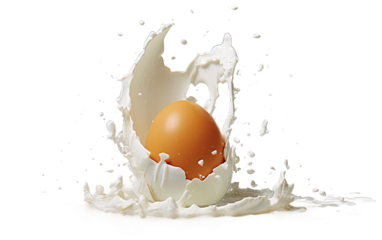 of an Egg Dramatic Crack on White or PNG Transparent Background.