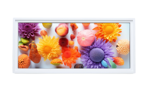 Embedded Display in HD Glory on White or PNG Transparent Background.