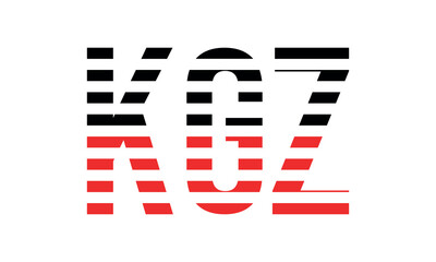 KGZ three initial letter iconic line negative space minimal logo design vector template. monogram, abstract, wordmark, business, typography, minimalist, brand, company, flat, modern, unique, simple