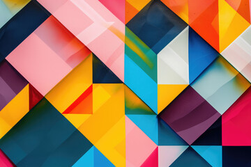 Colourful background from geometric shapes