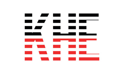 KHE three initial letter iconic line negative space minimal logo design vector template. monogram, abstract, wordmark, business, typography, minimalist, brand, company, flat, modern, unique, simple