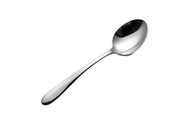 The Beauty of Shiny Spoons on White or PNG Transparent Background.