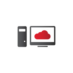 Cloud computing icon.