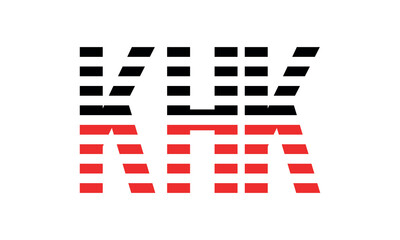 KHK three initial letter iconic line negative space minimal logo design vector template. monogram, abstract, wordmark, business, typography, minimalist, brand, company, flat, modern, unique, simple