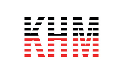 KHM three initial letter iconic line negative space minimal logo design vector template. monogram, abstract, wordmark, business, typography, minimalist, brand, company, flat, modern, unique, simple