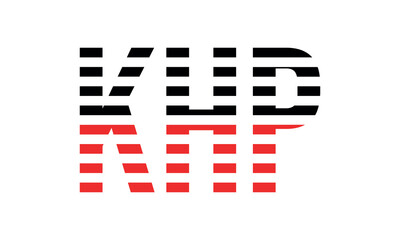 KHP three initial letter iconic line negative space minimal logo design vector template. monogram, abstract, wordmark, business, typography, minimalist, brand, company, flat, modern, unique, simple